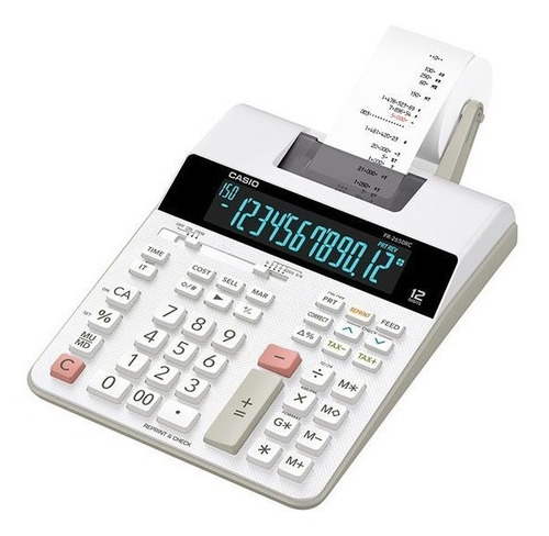 Calculadora Mesa Bobina Bivolt Casio Fr-2650rc 12 Dígitos