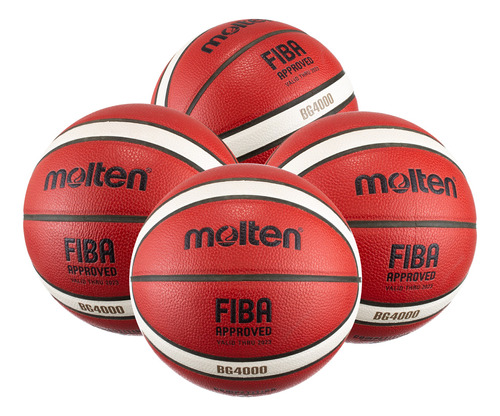 12 Balones Basquetbol Molten Bg4000 Piel Sintética Sportamx