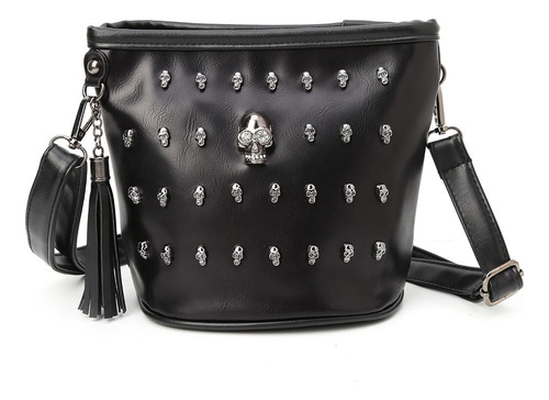 Bolso De Hombro Estilo Punk Gótico Con Borlas Para Mujer, A