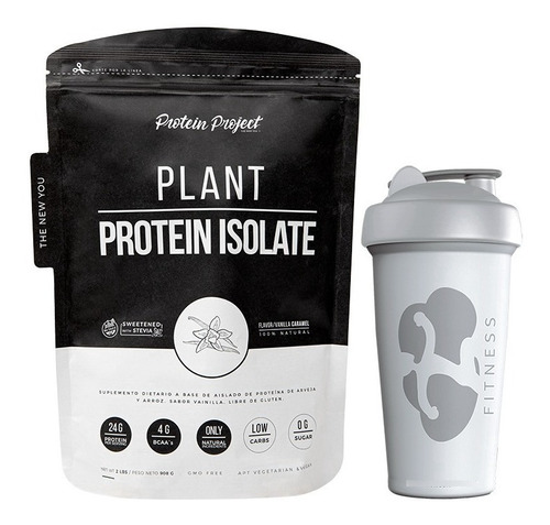 Vegan Protein Isolate 908 Gr Saborizada Protein Project+vaso