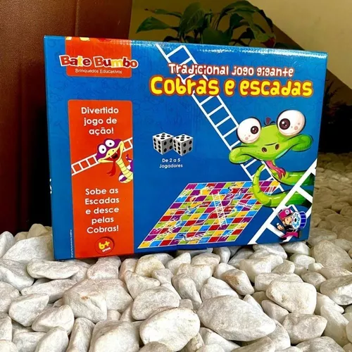 Jogo Tradicional Cobras e Escadas Gigante Educativo Pedagógico