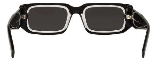 Prada Spr 06ys 09q-5s0 Square Shape Abstract Black White (Usado)