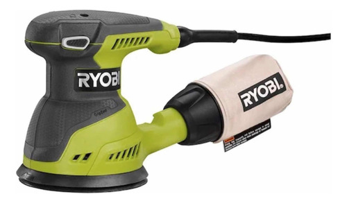 Lijadora Orbital Ryobi 2.6 Amp. 5 Pulgadas Color Verde Frecuencia 320W