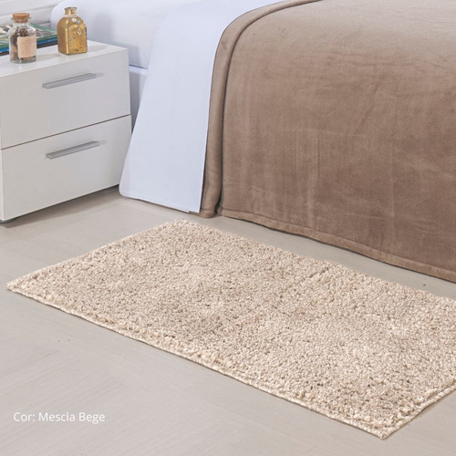 Tapete Para Sala/quarto 50x100 Classic | Oasis Tapetes Comprimento 100 cm Cor Bege Beira de Cama Largura 50 cm