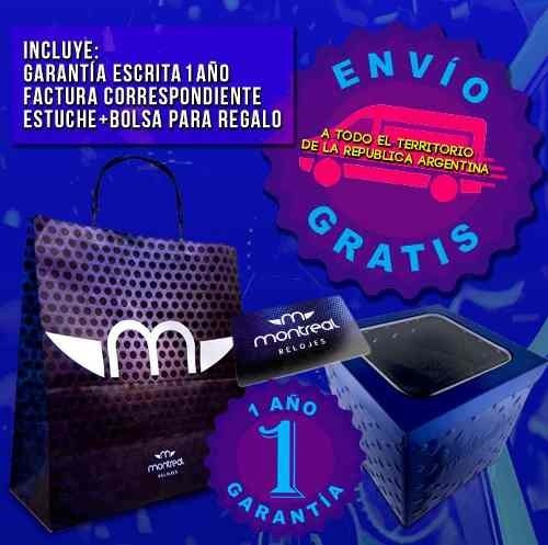 Reloj Montreal Hombre Ml277 Malla De Acero Envío Gratis