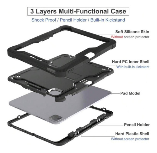 Funda Carcasa Antigolpes 360 Para iPad A16 11 Gene 11 2025