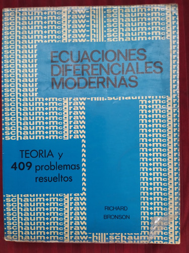 Libro Serie Schaum: Ecuaciones Diferenciales Modernas, Brons