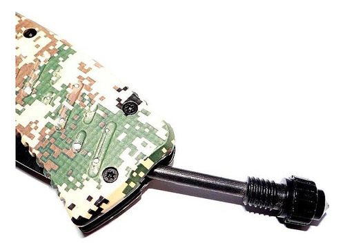 Canivete Tática Militar Semi Automático Camuflado Pederneira