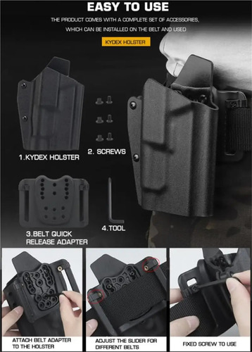 Kit Funda Táctica Pistola De Liberación Rápida Qls