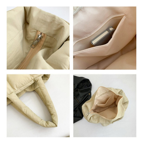 Bolso De Mano Acolchado Para Mujer, Bolsa De Compras Casual