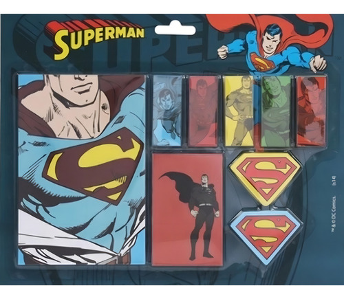 Bloco De Notas Com Adesivos Superman 27439