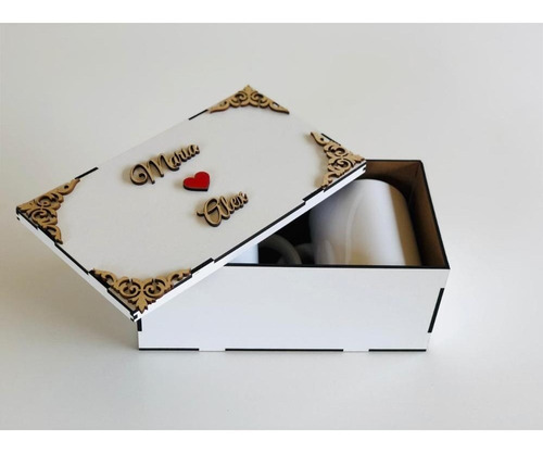 Imagem 3 de 4 de 15 Caixas Para 2 Canecas Convite Padrinhos Casamento
