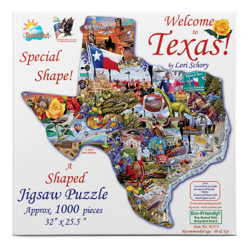 Sunoust Inc ¡bienvenido A Texas! Rompecabezas De 1000 Piezas