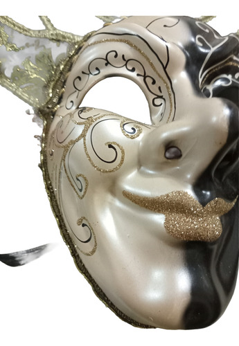 Antiguas Mascaras Venecianas Se Pueden Poner Hermosas Amarillo (Usado)