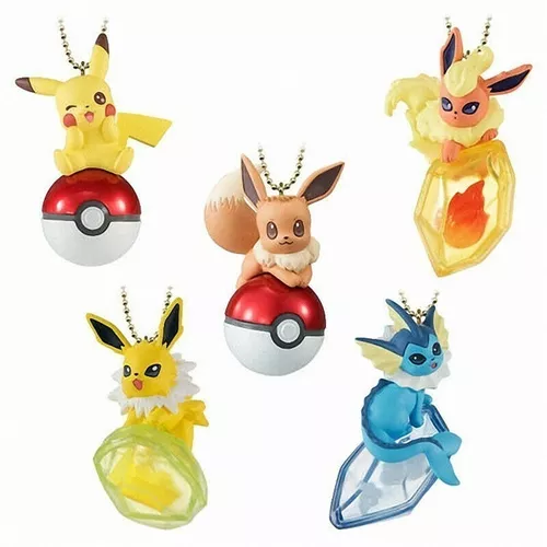 Chaveiro Eevee Pedra Evoluções - Pokemon - Pikachu