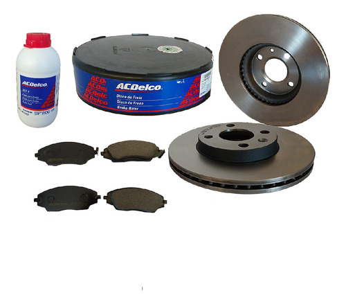 Kit Pastilhas Disco Fluido Freio Acdelco Spin Acdelco