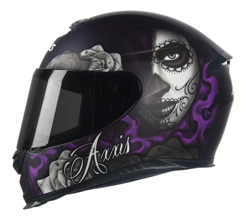 Capacete Axxis Eagle Lady Catrina Matt Violeta