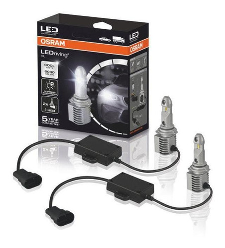 Imagem 1 de 4 de Kit Lâmpada Led Hb4 12/24v 14w 6000k Cool White Osram