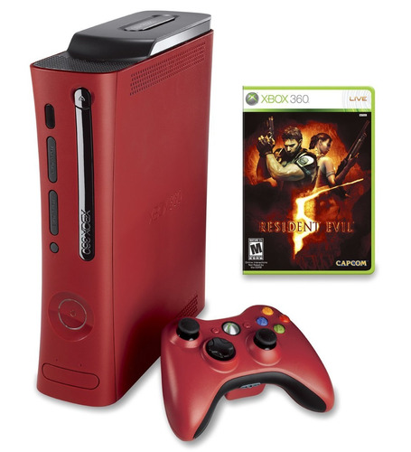 Microsoft Xbox 360 Elite 120GB Resident Evil 5 Limited Edition color  rojo