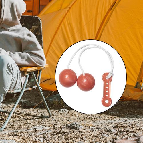 Bolas Clacker Em Uma Corda Mão Vermelho Sem Luz