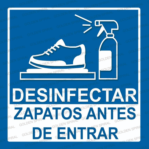 Señalamiento Para Pared Desinfección De Zapatos