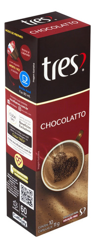 Chocolate Quente Em Cápsula Chocolatto Caixa 110g Com 10 Unidades 3 Corações