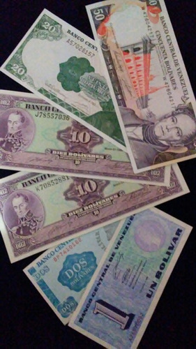 Set De 6 Billetes Venezolanos Antiguos. Sin Circular