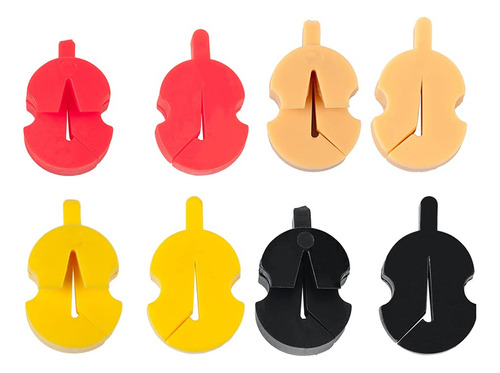 Ouyoo 8 Pieza Violin Silencioso Goma Para 3 4 1 2 Multicolor