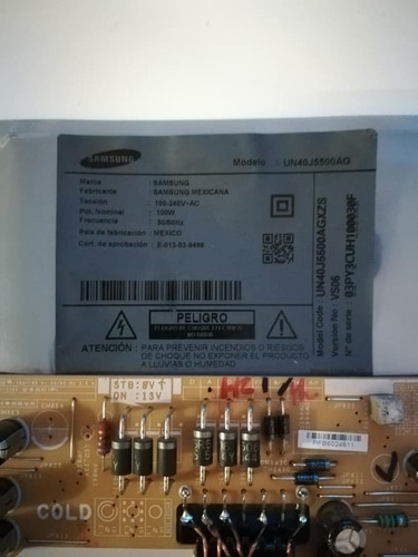 Fuente De Poder Power Supply Televisor Samsung Un40j5500ag