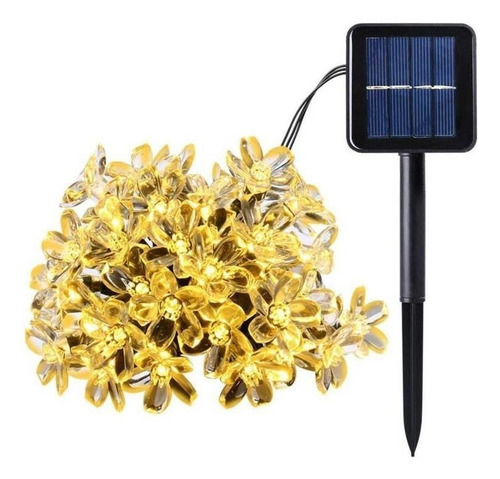 12m Cuerda Solar Luces Cerezo Flores Navidad Iluminación