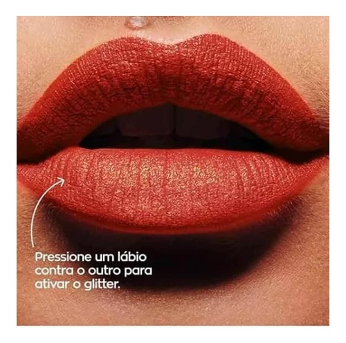 Labial Liquido Matte Con Glitter 16h Power Stay Avon 6ml