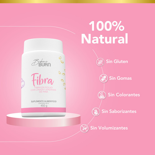 Fibra En Polvo Con Linaza By Bikini Burn Piña
