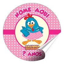 Comprar 70 Adesivos Galinha Pintadinha Etiquetas Tamanho 4x4 Cm