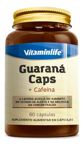  Guarana Com Cafeina 30 Capsulas - Vitamin Life 