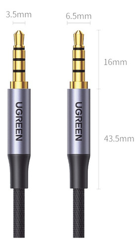 Cable Auxiliar 3.5mm Soporta Micrófono Ugreen 2m