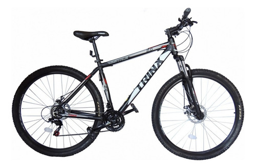 Bicicleta Mtb 29 Trinx Obstale 2.0 Freio A Disco Kit Shimano Cor Preto e Cinza Tamanho do quadro 19