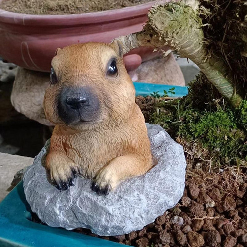Garden Groundhog Statue Decorative Lawn Ornament For