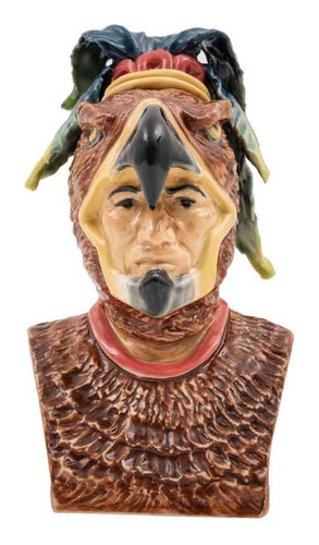 Caballero Aguila Escultura Decorativa En Porcelana