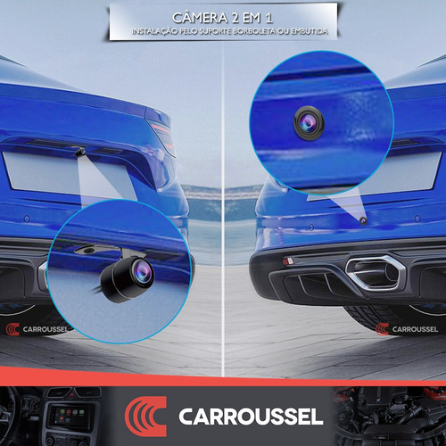 Imagem 4 de 7 de Câmera De Ré Universal Automotiva Ht-cr120 H-tech