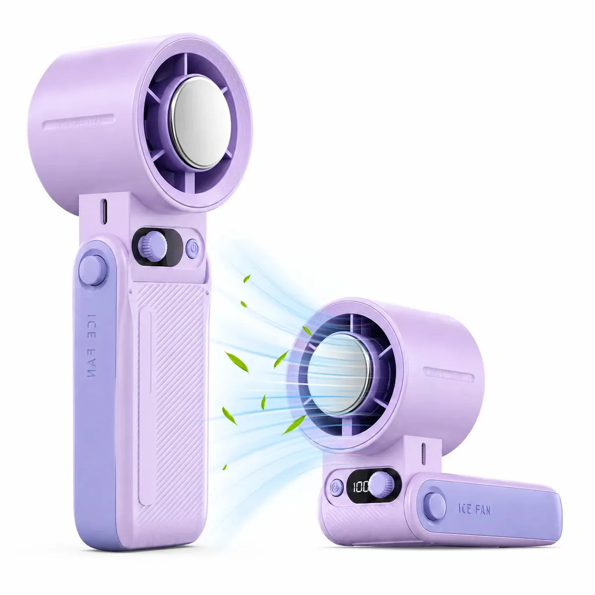 Roxo Ventilador Portátil Mini Ventilador Mini Ventilador Portátil Ventilador Portátil USB Air Cooler Mine Ventilador Ventilador Mão Pessoal Ventilador Portátil Recarregável Viagem 