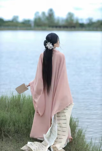 Hanfus Tradicional Chino - Hada - Traje De Danza Cristiana Rosa Unico