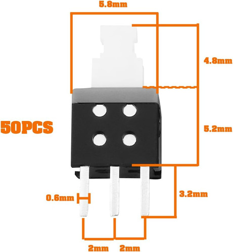 Interruptores De Botón Ecsing Capazón De Reemplazo Pcb De 3