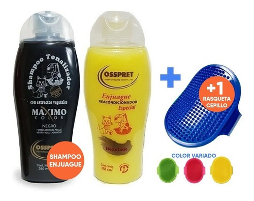 Shampoo Tonalizador Maxicolor Pelo Negro Osspret Perro Gato