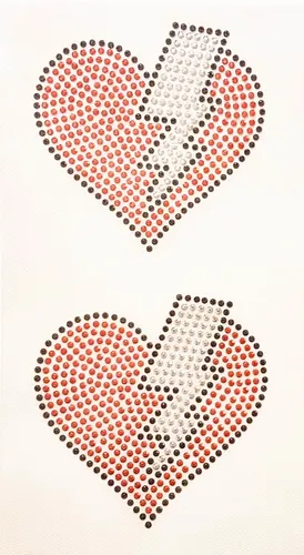 comprar Plancha De Strass Termoadhesivo Hotfix Corazones Con Rayo