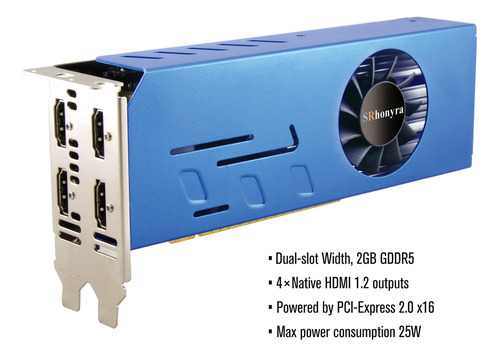 Tarjeta De Vídeo Gt 730 2 Gb Ddr3 Para 4 Monitores