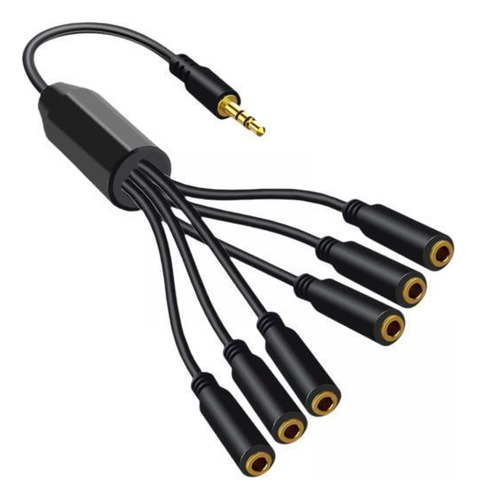 2 De 3,5 Mm Para Auriculares, Macho A 6 Vías 3,5 Mm Hembra