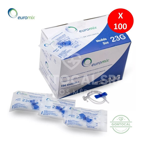 Caja X 100 Unidades Equipo Pericraneal Butterfly 23g