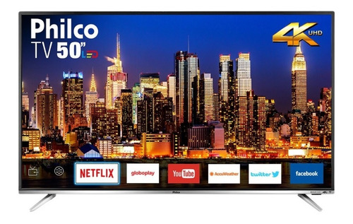 Smart Tv Led 4k 50 Philco Ptv50f60sn Preta Bivolt