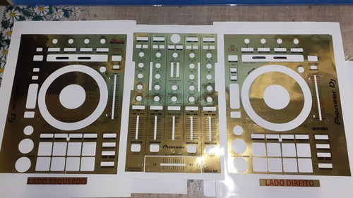 Adesivos Skin Gold P/ Controladora Pioneer Ddj-sx Ou Sx2 Sx3