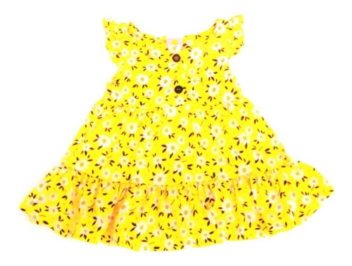 Vestido Tabitas Amarillo Niña 1176 Talla#3 A 18 Meses A